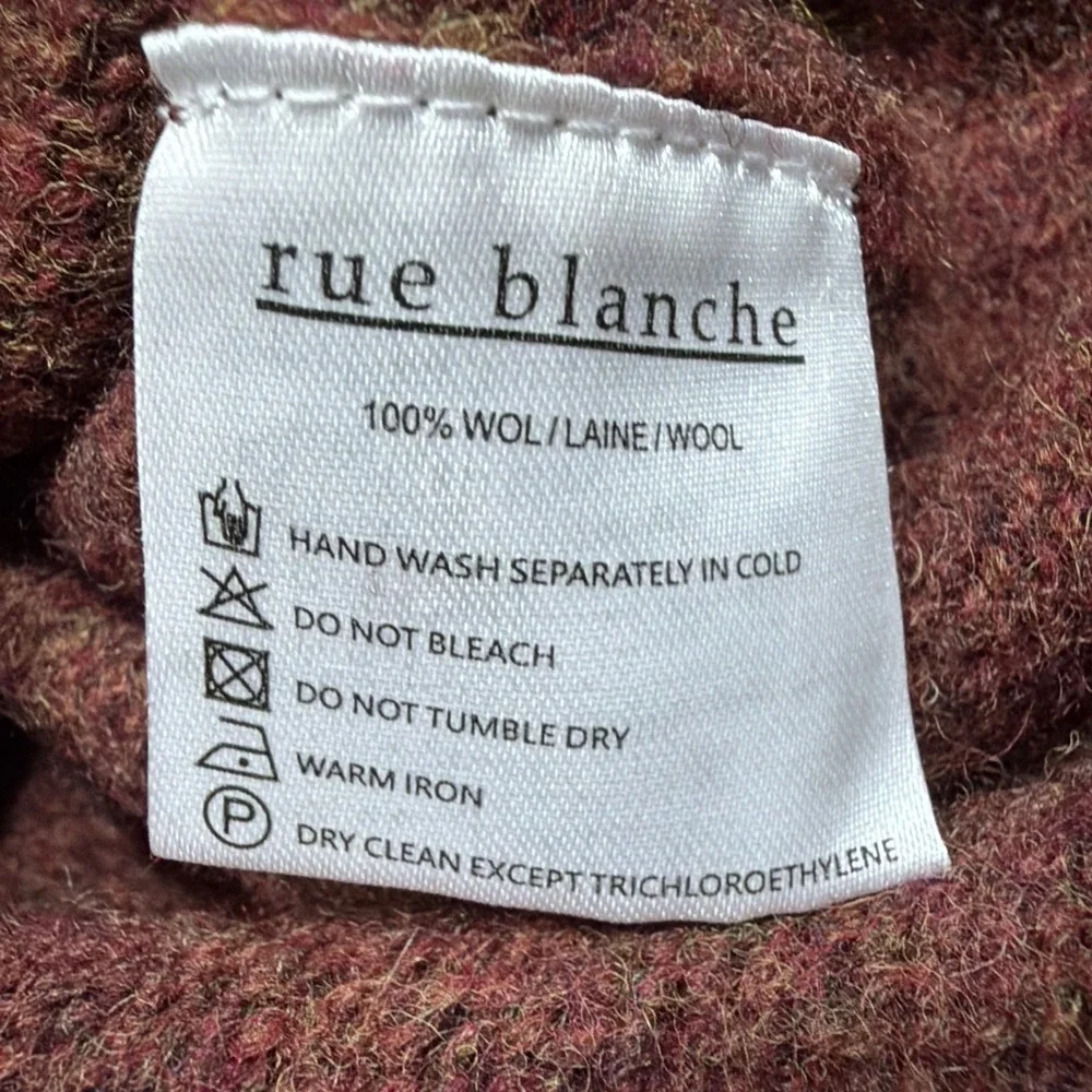 rue blanche Size 1 Wool Knit Pullover Sweater Crew Neck